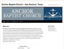 Tablet Screenshot of anchorbaptistsa.org